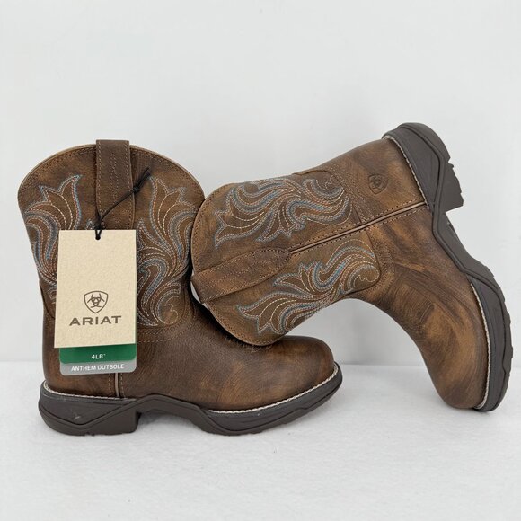 NWOB Ariat Women's Copper Kettle Leather Western Boots US 7B Oil/Slip Resistant - Picture 5 of 13